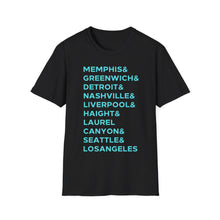 Load image into Gallery viewer, SS T-Shirt, Music Cities - Multi Colors
