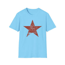 Load image into Gallery viewer, SS T-Shirt, Distressed Star - Red - Multi Colors

