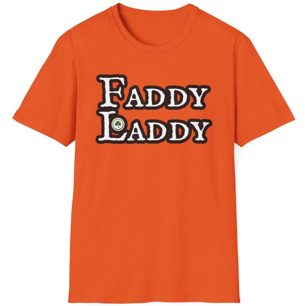 A soft orange pre shrunk cotton t-shirt simply states Fatty Laddy as a tip of the hat to the larger lads of Ireland. This original tee is soft and pre-shrunk with Irish graphics! 