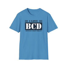 Load image into Gallery viewer, SS T-Shirt, I Love BCD - Multi Colors
