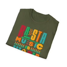 Load image into Gallery viewer, SS T-Shirt, Rasta Music is World Music - Multi Colors
