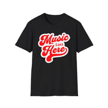 Load image into Gallery viewer, SS T-Shirt, Music Lives Here - Multi Colors
