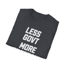 Load image into Gallery viewer, SS T-Shirt, Less Govt More Freedom - Multi Colors
