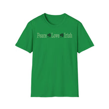 Load image into Gallery viewer, SS T-Shirt, Peace Love Irish - Multi Colors
