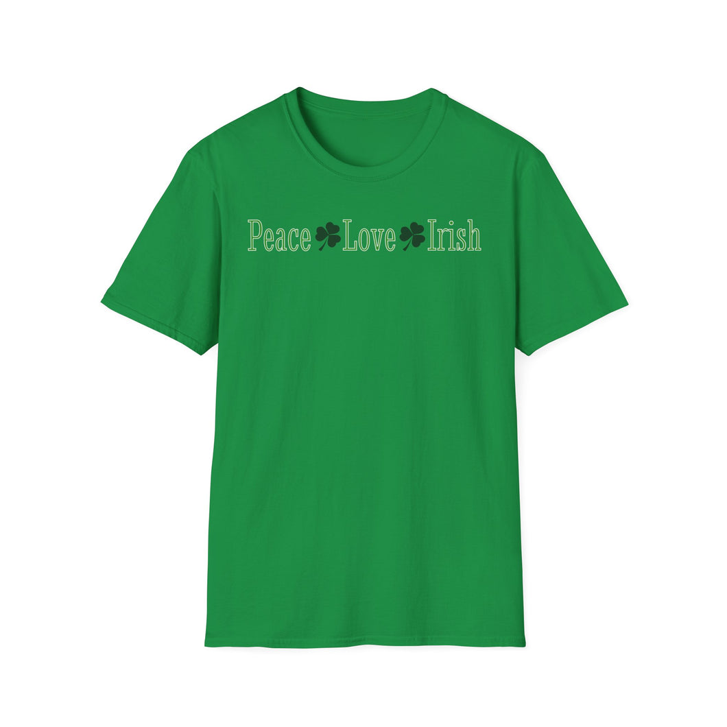 SS T-Shirt, Peace Love Irish - Multi Colors