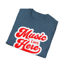 Load image into Gallery viewer, SS T-Shirt, Music Lives Here - Multi Colors
