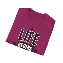 Load image into Gallery viewer, SS T-Shirt, Life Begins in Memphis - Multi Colors
