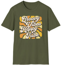 Load image into Gallery viewer, SS T-Shirt, Groovy Happy Vibes - Multi Colors
