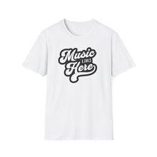 Load image into Gallery viewer, SS T-Shirt, Music Lives Here White - Multi Colors
