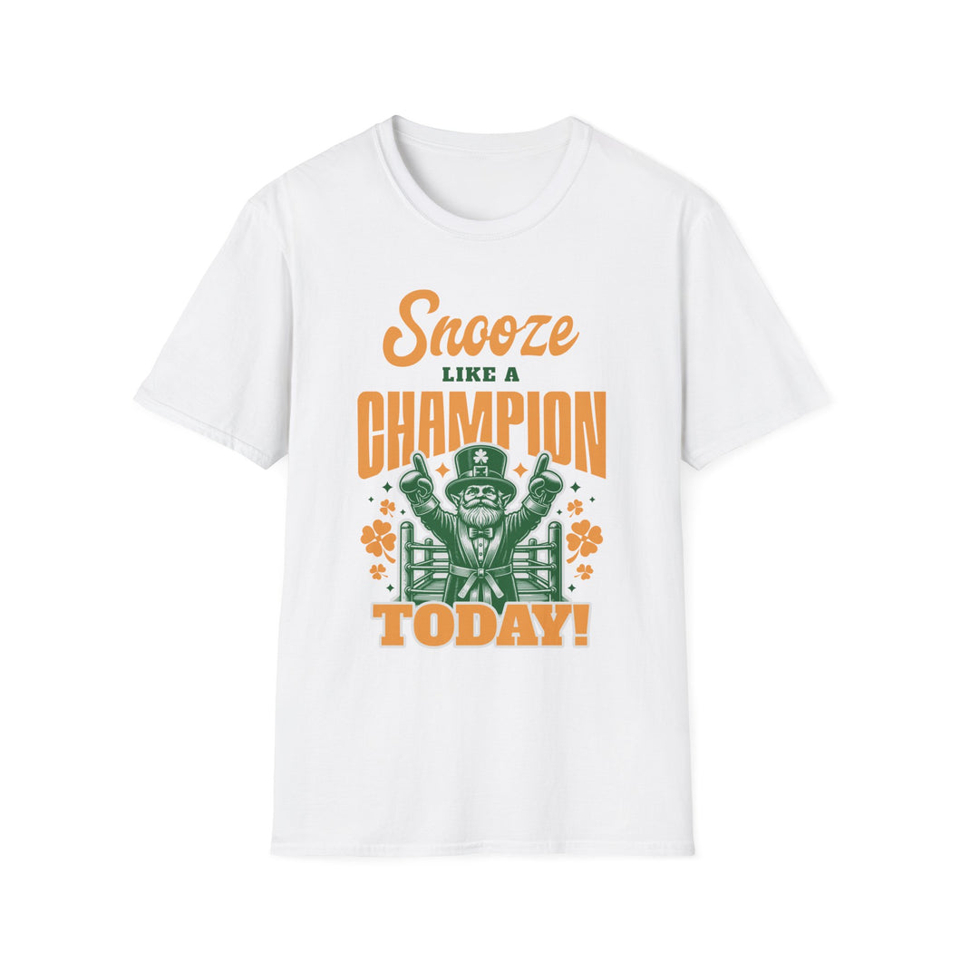 SS T-Shirt, Snooze Like a Champion - Multi Colors