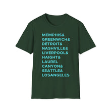 Load image into Gallery viewer, SS T-Shirt, Music Cities - Multi Colors
