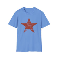 Load image into Gallery viewer, SS T-Shirt, Distressed Star - Red - Multi Colors

