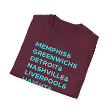 Load image into Gallery viewer, SS T-Shirt, Music Cities - Multi Colors
