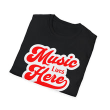 Load image into Gallery viewer, SS T-Shirt, Music Lives Here - Multi Colors
