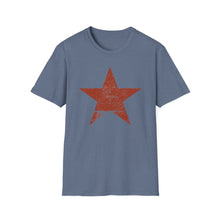 Load image into Gallery viewer, SS T-Shirt, Distressed Star - Red - Multi Colors
