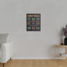 Load image into Gallery viewer, Matte Canvas, Family Rules
