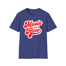 Load image into Gallery viewer, SS T-Shirt, Music Lives Here - Multi Colors
