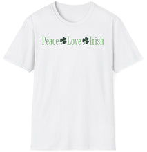 Load image into Gallery viewer, SS T-Shirt, Peace Love Irish - Multi Colors
