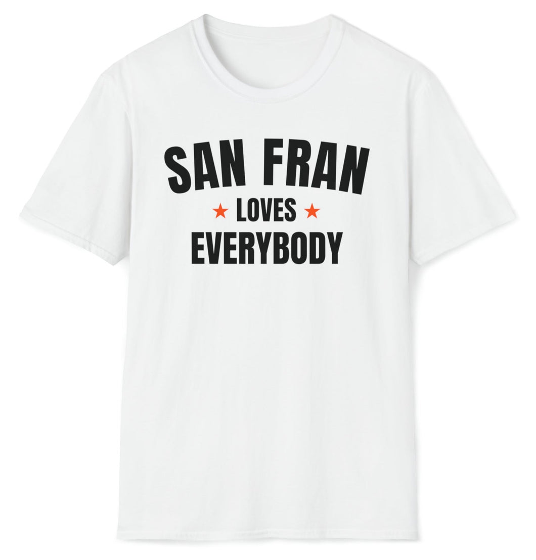 SS T-Shirt, CA San Fran - Orange Stars