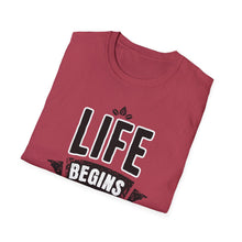 Load image into Gallery viewer, SS T-Shirt, Life Begins in Memphis - Multi Colors
