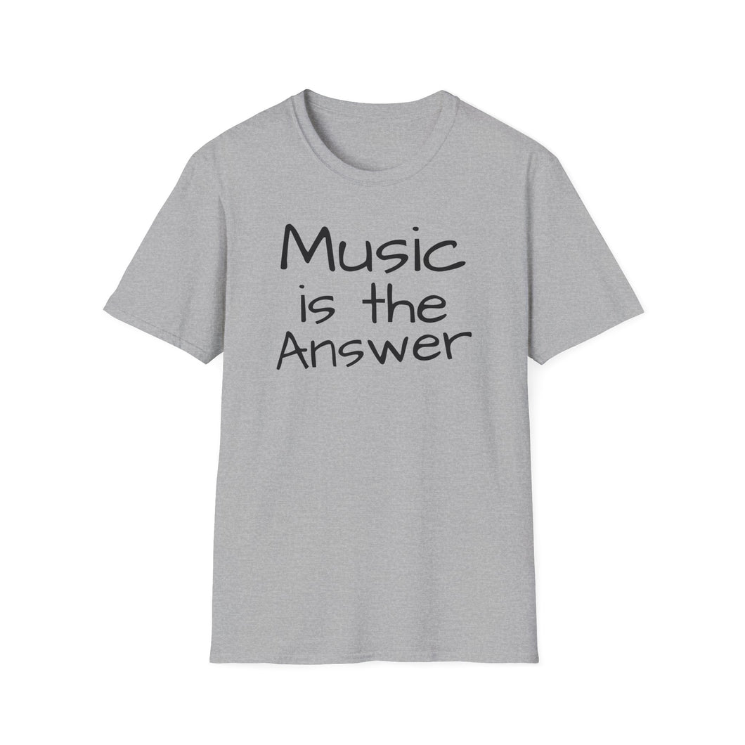 T-Shirt, Music is the Answer - Multi Colors