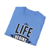 Load image into Gallery viewer, SS T-Shirt, Life Begins in Memphis - Multi Colors
