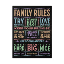 Load image into Gallery viewer, Matte Canvas, Family Rules
