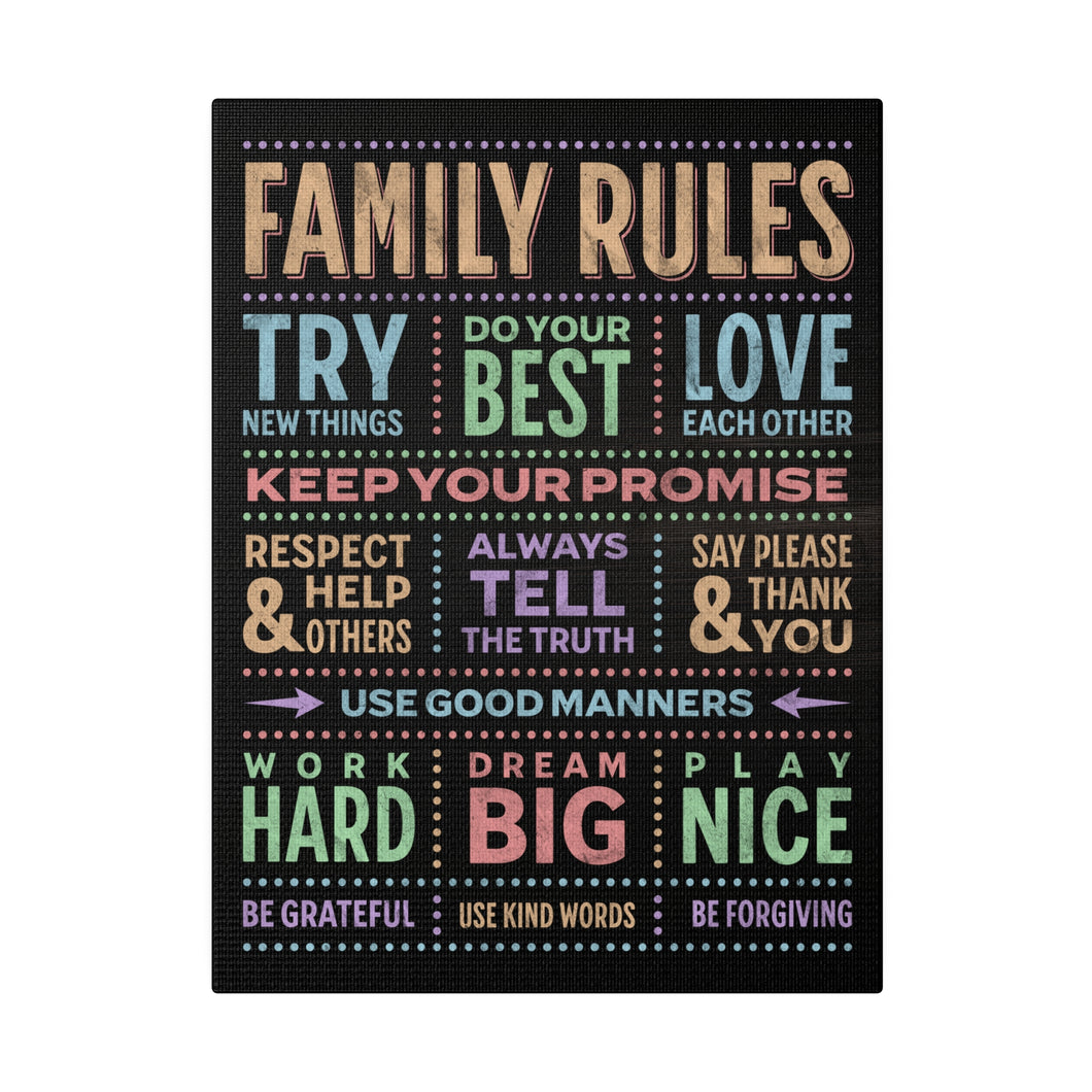 Matte Canvas, Family Rules