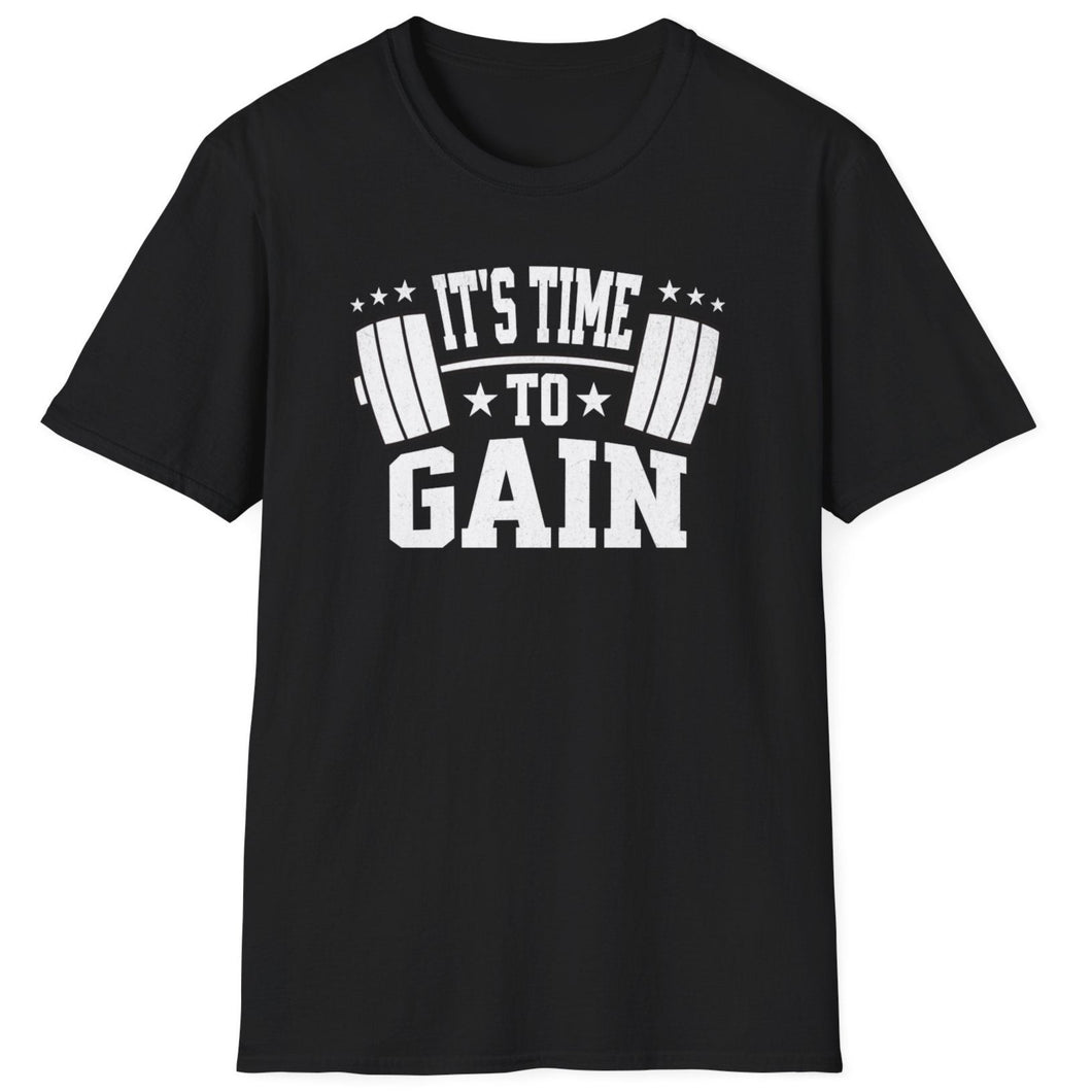 SS T-Shirt, It's Time to Gain - Multi Colors