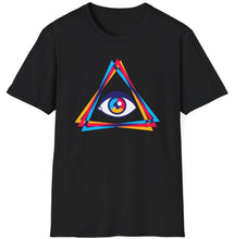 Load image into Gallery viewer, SS T-Shirt, All Knowing Eye - Triangles
