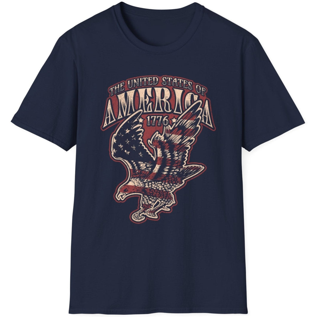SS T-Shirt, American Eagle Lined - Multi Colors