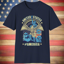 Load image into Gallery viewer, SS T-Shirt, USA Pop Art - Multi Colors
