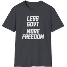 Load image into Gallery viewer, SS T-Shirt, Less Govt More Freedom - Multi Colors
