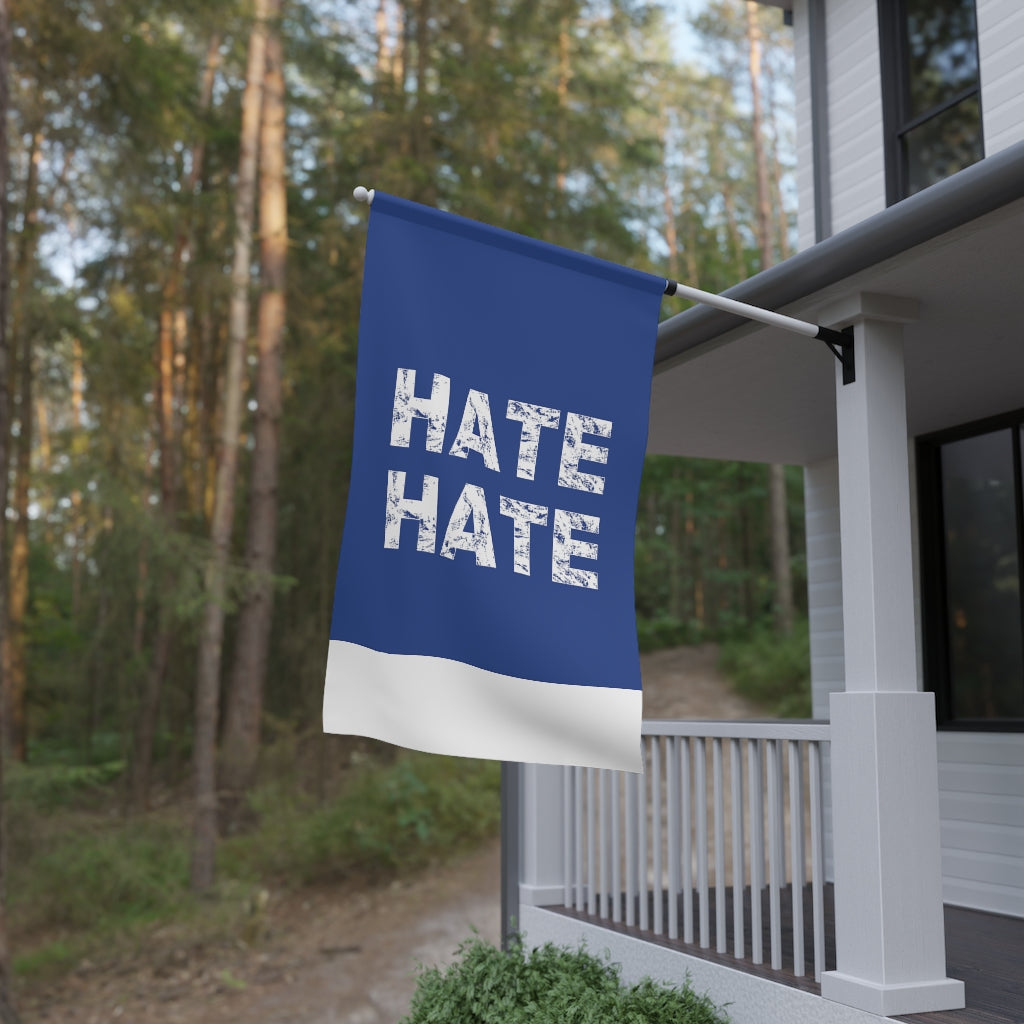 Stop Hate Flag - Hate House Flag Banner / Blue