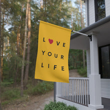 Load image into Gallery viewer, Love Your Life Flag - House Flag / Gold
