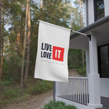 Load image into Gallery viewer, Love It Live It Flag - House Flag / White
